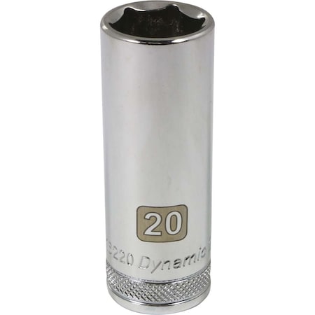 Dynamic 1/2" Drive, 20mm Metric Socket, 6 Points D016220